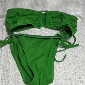 Eres Green Bandeau Tie-Side Bikini Set Women’s Size 6